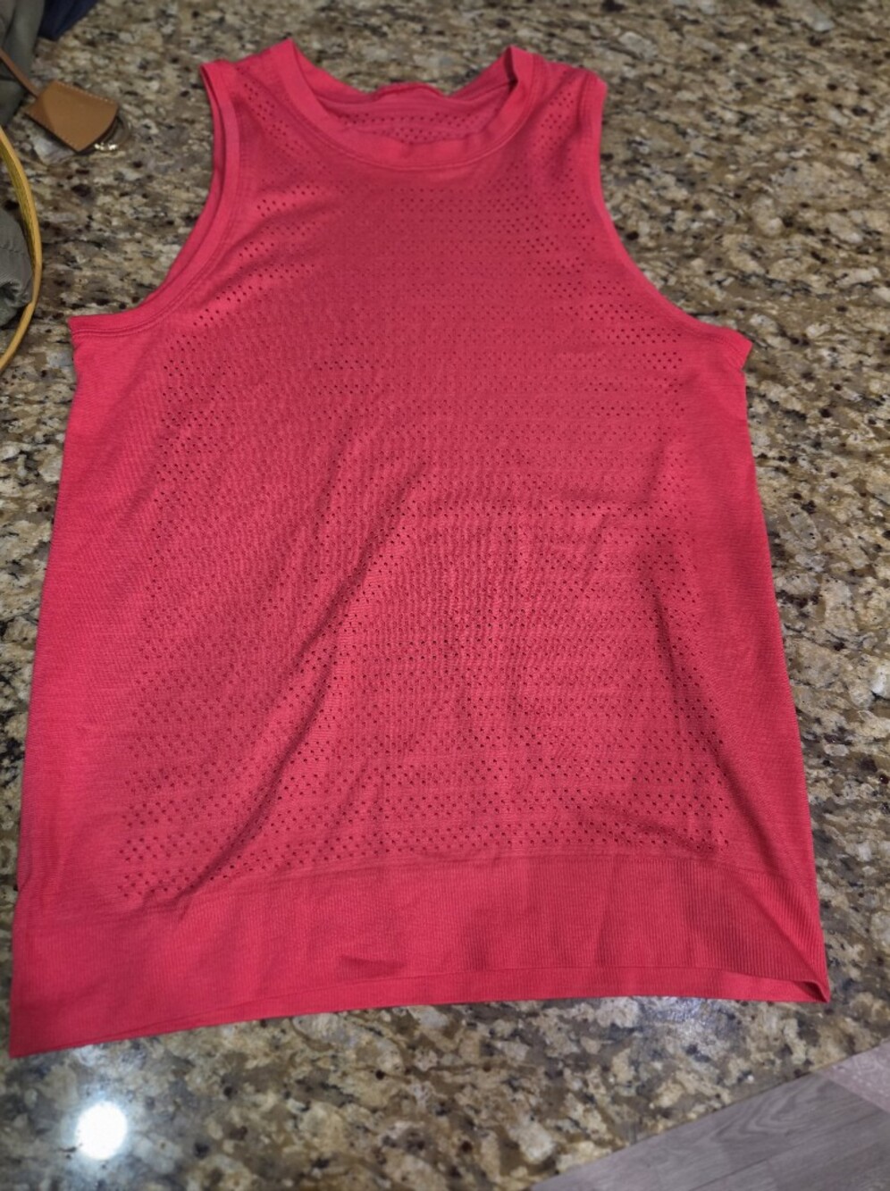 lululemon athletica Pink Perforated Tank Top